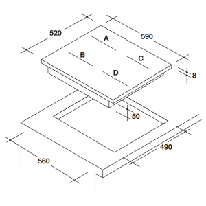 BẾP TỪ 3 VÙNG NẤU ROSIERES RISD3BC - 4 BẾP TỪ 3 VÙNG NẤU ROSIERES RISD3BC - 3
