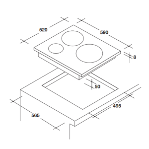 BẾP TỪ 3 VÙNG NẤU ROSIERES RPI342MM - 4 BẾP TỪ 3 VÙNG NẤU ROSIERES RPI342MM - 3