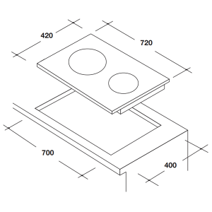 BẾP KẾT HỢP 1 TỪ 1 ĐIỆN ROSIERES RVPI711 - 4 BẾP KẾT HỢP 1 TỪ 1 ĐIỆN ROSIERES RVPI711 - 3