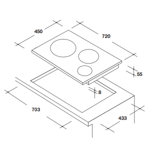 BẾP KẾT HỢP 2 TỪ 1 ĐIỆN ROSIERES PMI732N - 4 BẾP KẾT HỢP 2 TỪ 1 ĐIỆN ROSIERES PMI732N - 3