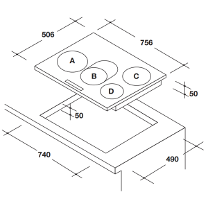 BẾP ĐIỆN 4 VÙNG NẤU ROSIERES RVEF74IN - 4