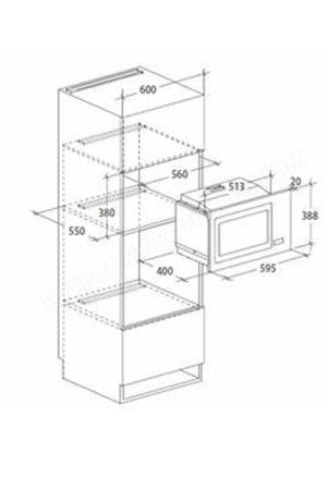 LÒ NƯỚNG KẾT HỢP LÒ VI SÓNG 28 LÍT ROSIERES RMGS28PN - 3