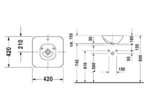 Lavabo đặt bàn Bacino Duravit HAFELE 588.45.041 - 4 Lavabo đặt bàn Bacino Duravit HAFELE 588.45.041 - 3