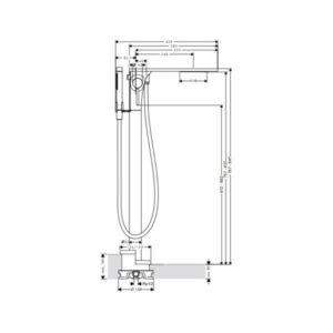 Bộ trộn bồn tắm đặt sàn Axor Massaud 589.29.514 - 4 Bộ trộn bồn tắm đặt sàn Axor Massaud 589.29.514 - 3