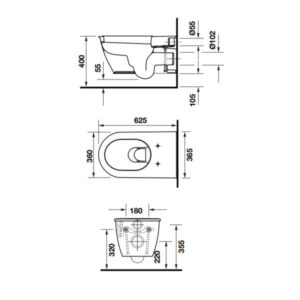 Bồn cầu treo tường Durastyle HAFELE 588.45.384 - 3