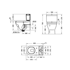 Bồn cầu hai khối Starck 3 588.46.402 - 4
