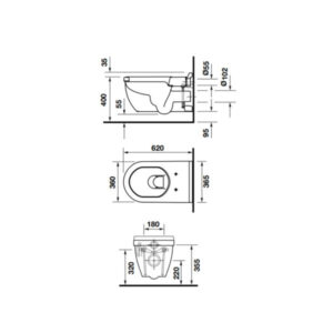 Bồn cầu treo tường HAFELE Starck 3 588.46.403 - 3