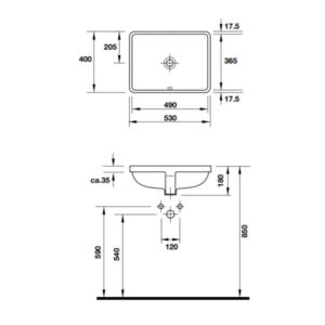 Chậu rửa Starck 3 âm bàn 530×400 HAFELE 588.45.088 - 4 Chậu rửa Starck 3 âm bàn 530×400 HAFELE 588.45.088 - 3