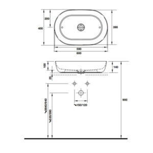 Chậu Rửa Lavabo Đặt Bàn Luv Duravit HAFELE 588.45.181 - 4 Chậu Rửa Lavabo Đặt Bàn Luv Duravit HAFELE 588.45.181 - 3