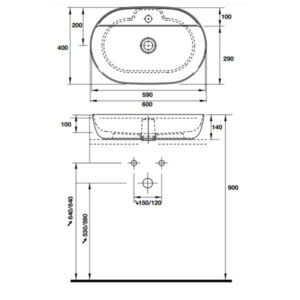Chậu rửa đặt bàn Luv 600 HAFELE 588.45.182 - 7 Chậu rửa đặt bàn Luv 600 HAFELE 588.45.182 - 6