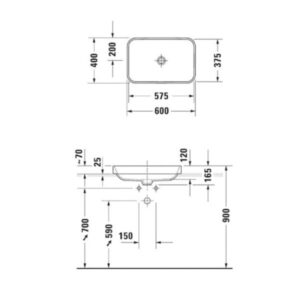 Chậu sứ đặt bàn Happy D.2 Plus 600 588.45.127 - 4 Chậu sứ đặt bàn Happy D.2 Plus 600 588.45.127 - 3