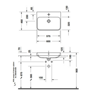 Chậu sứ vành nổi Happy D.2 Plus 600 HAFELE 588.45.128 - 4 Chậu sứ vành nổi Happy D.2 Plus 600 HAFELE 588.45.128 - 3