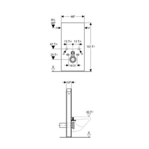 Két nước sát tường Monolith cho bồn cầu treo HAFELE 588.53.701 - 4 Két nước sát tường Monolith cho bồn cầu treo HAFELE 588.53.701 - 3