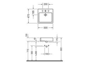Lavabo Đặt Bàn Vero Có Xả Tràn Duravit HAFELE 588.45.024 - 4 Lavabo Đặt Bàn Vero Có Xả Tràn Duravit HAFELE 588.45.024 - 3