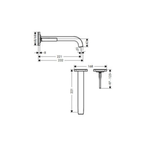 Vòi trộn gắn tường AXOR Citerrio E 221 589.30.630 - 4 Vòi trộn gắn tường AXOR Citerrio E 221 589.30.630 - 3