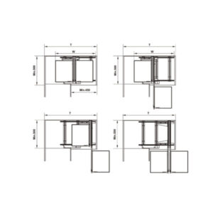 Rổ kéo góc OLLA 900mm Hafele 595.50.804 - 5