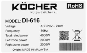 Bếp từ Kocher DI-616 - 25