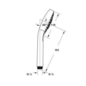 Bộ sen tay có giá đỡ và dây sen Hansghore Croma Select E Hafele 589.54.120 - 3