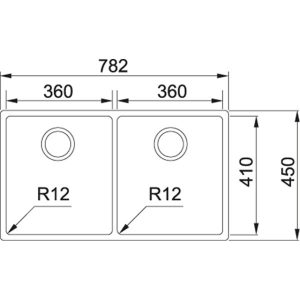 FRANKE | Chậu rửa Inox BOX 220 36-36 (127.0434.706) - 7 FRANKE | Chậu rửa Inox BOX 220 36-36 (127.0434.706) - 6