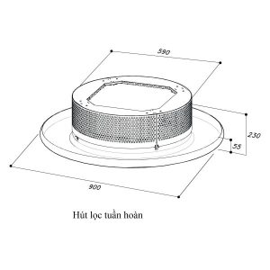 MÁY HÚT MÙI ÁP TRẦN BÁN THỦ CÔNG DUDOFF CARINA W - 11 MÁY HÚT MÙI ÁP TRẦN BÁN THỦ CÔNG DUDOFF CARINA W - 10