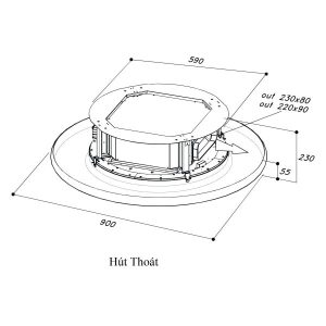 MÁY HÚT MÙI ÁP TRẦN BÁN THỦ CÔNG DUDOFF CARINA W - 13 MÁY HÚT MÙI ÁP TRẦN BÁN THỦ CÔNG DUDOFF CARINA W - 12