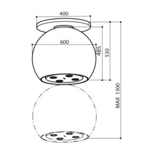 MÁY HÚT MÙI ĐẢO TREO DÂY CÁP DUDOFF HERMES - 7 MÁY HÚT MÙI ĐẢO TREO DÂY CÁP DUDOFF HERMES - 6
