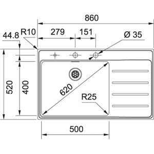 FRANKE | Chậu rửa Inox FSX 211 TPL RHD (127.0379.143) - 6
