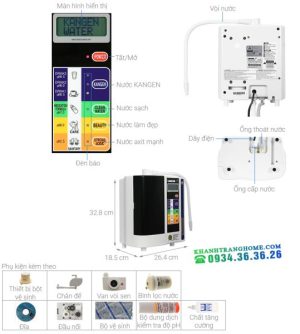 Máy lọc nước ion kiềm Kangen LeveLuk SD501 7 tấm điện cực - 28 Máy lọc nước ion kiềm Kangen LeveLuk SD501 7 tấm điện cực - 27
