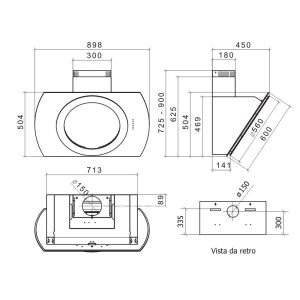 MÁY HÚT MÙI ÁP TƯỜNG DUDOFF NIMA 90B - 7 MÁY HÚT MÙI ÁP TƯỜNG DUDOFF NIMA 90B - 6