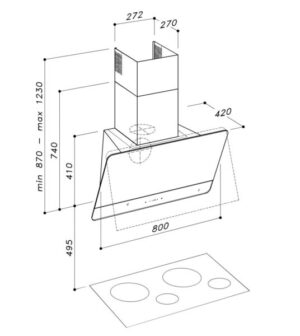 MÁY HÚT MÙI ÁP TƯỜNG DUDOFF PLATO BS - 10 MÁY HÚT MÙI ÁP TƯỜNG DUDOFF PLATO BS - 9