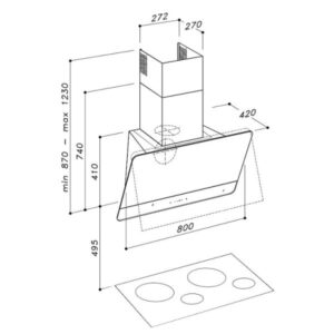 MÁY HÚT MÙI ÁP TƯỜNG DUDOFF PLATO BG - 6