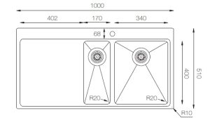 CHẬU RỬA DUDOFF SPOT MM2L - 7 CHẬU RỬA DUDOFF SPOT MM2L - 6