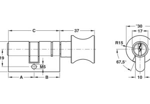 Ruột khóa Hafele 1 đầu chìa, 1 đầu vặn dài 63mm 916.08.672 - 5 Ruột khóa Hafele 1 đầu chìa, 1 đầu vặn dài 63mm 916.08.672 - 4