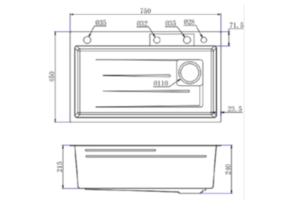 Chậu rửa chén Maadela DMDS-7545U - 9 Chậu rửa chén Maadela DMDS-7545U - 8