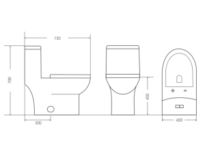 Bồn Cầu BELLO BT-500945 1 Khối Nắp Êm - 3