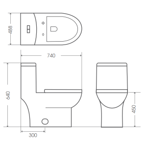 Bồn cầu một khối BELLO BT-500946 - 4 Bồn cầu một khối BELLO BT-500946 - 3