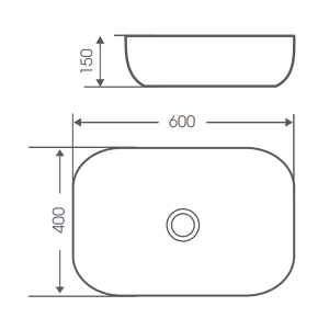 Chậu rửa mặt lavabo BELLO BB-800322 - 3