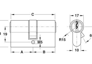 Ruột khóa 2 đầu chìa 71 mm HAFELE 916.96.015 - 4 Ruột khóa 2 đầu chìa 71 mm HAFELE 916.96.015 - 3