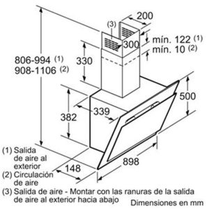 MÁY HÚT MÙI GẮN TƯỜNG BOSCH DWK97JM60 SERIE 6 NGANG 90CM - 1 MÁY HÚT MÙI GẮN TƯỜNG BOSCH DWK97JM60 SERIE 6 NGANG 90CM