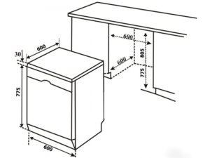 MÁY RỬA BÁT KOCHER KDEU 8828BL - 1 MÁY RỬA BÁT KOCHER KDEU 8828BL
