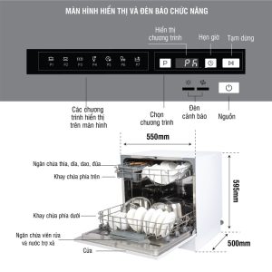 MÁY RỬA BÁT KOCHER KDEU-8838BL - 1 MÁY RỬA BÁT KOCHER KDEU-8838BL