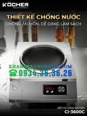 BẾP TỪ CÔNG NGHIỆP KOCHER CI-3600C - 2 BẾP TỪ CÔNG NGHIỆP KOCHER CI-3600C