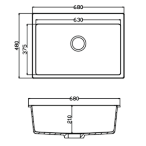 Chậu đá Maadela MDS-A6848B - 6