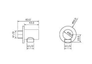Bộ tiếp nước dạng tròn Hafele 485.60.008 - 3