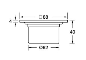 Phễu thoát nước sàn Hafele 495.60.803 - 3