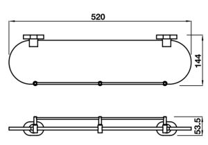 Kệ kính có thanh chắn InnoSquare Hafele 580.34.031 - 4 Kệ kính có thanh chắn InnoSquare Hafele 580.34.031 - 3