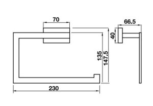 Vòng treo khăn Hafele InnoSquare 580.34.010 - 4 Vòng treo khăn Hafele InnoSquare 580.34.010 - 3