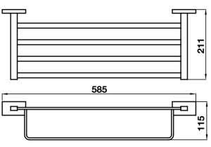 Kệ để khăn tắm InnoSquare 580.34.011 - 4 Kệ để khăn tắm InnoSquare 580.34.011 - 3