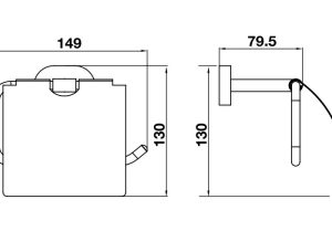 Giá treo giấy vệ sinh Hafele InnoRound MS: 580.34.340 - 3