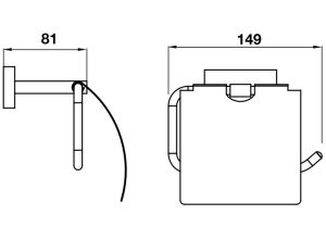 Giá treo giấy vệ sinh có nắp che InnoSquare Hafele 580.34.040 - 3